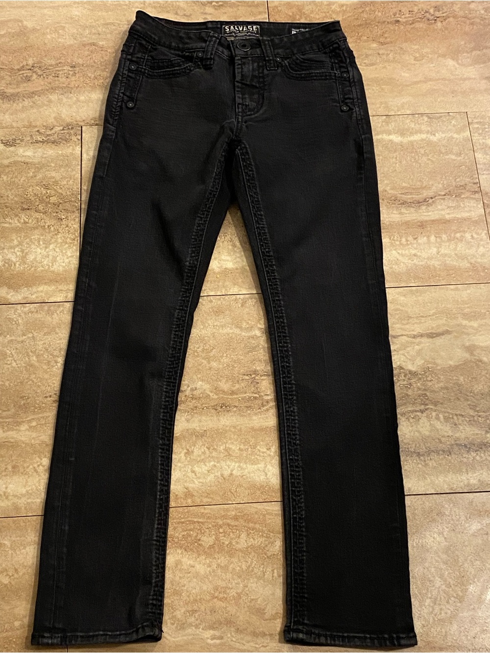 Salvage Supply Company Y2K Havoc Straight Slim Fit Jeans Men’s Black